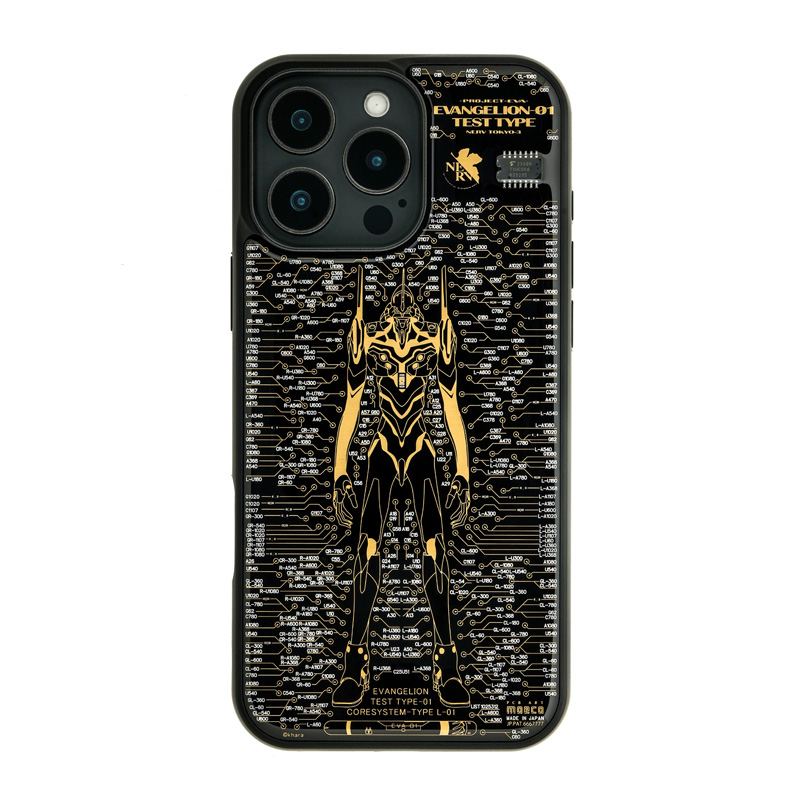 FLASH EVA01 基板アートiPhone 16Pro Maxケース/黒(電子技販)