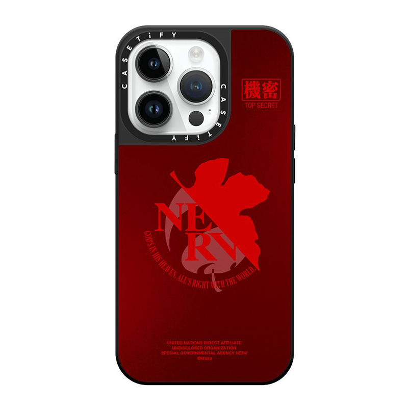 【CASETiFYxEVA】NERV Logo MagSafe 対応ミラーケース(赤)/iPhone 14 Pro