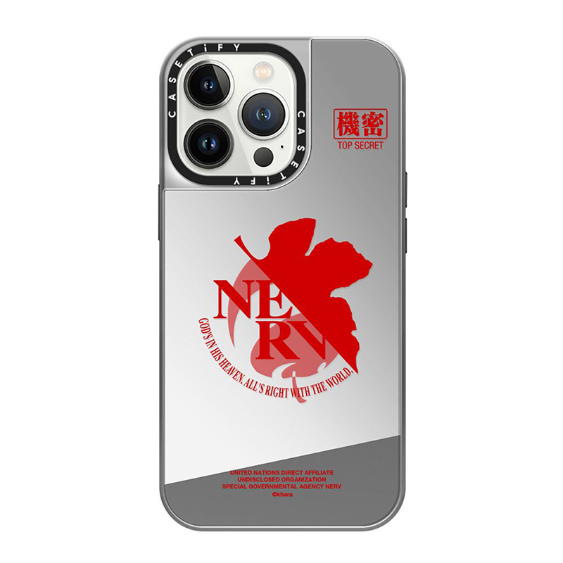 【CASETiFYxEVA】NERV Logo MagSafe 対応ミラーケース(シルバー)/iPhone 13 Pro