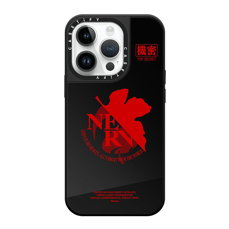 【CASETiFYxEVA】NERV Logo MagSafe 対応ミラーケース(黒)/iPhone 14 Pro