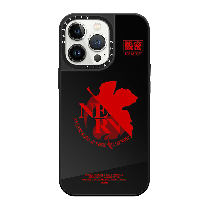 【CASETiFYxEVA】NERV Logo MagSafe 対応ミラーケース(黒)/iPhone 13 Pro