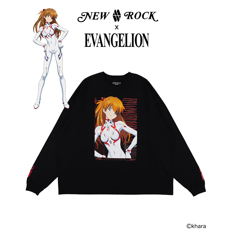 【期間限定受注】NEW ROCKｘEVANGELION/ 式波・アスカ・ラングレーL/S TEE [お届け予定：2026年2月上旬]