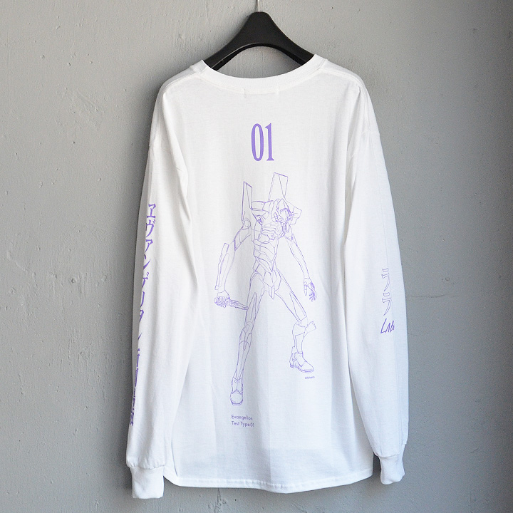 【LABRAT×EVANGELION×YAR】長袖 Tシャツ：初号機/白
