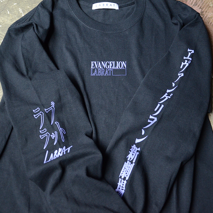 【LABRAT×EVANGELION×YAR】長袖 Tシャツ：初号機/黒