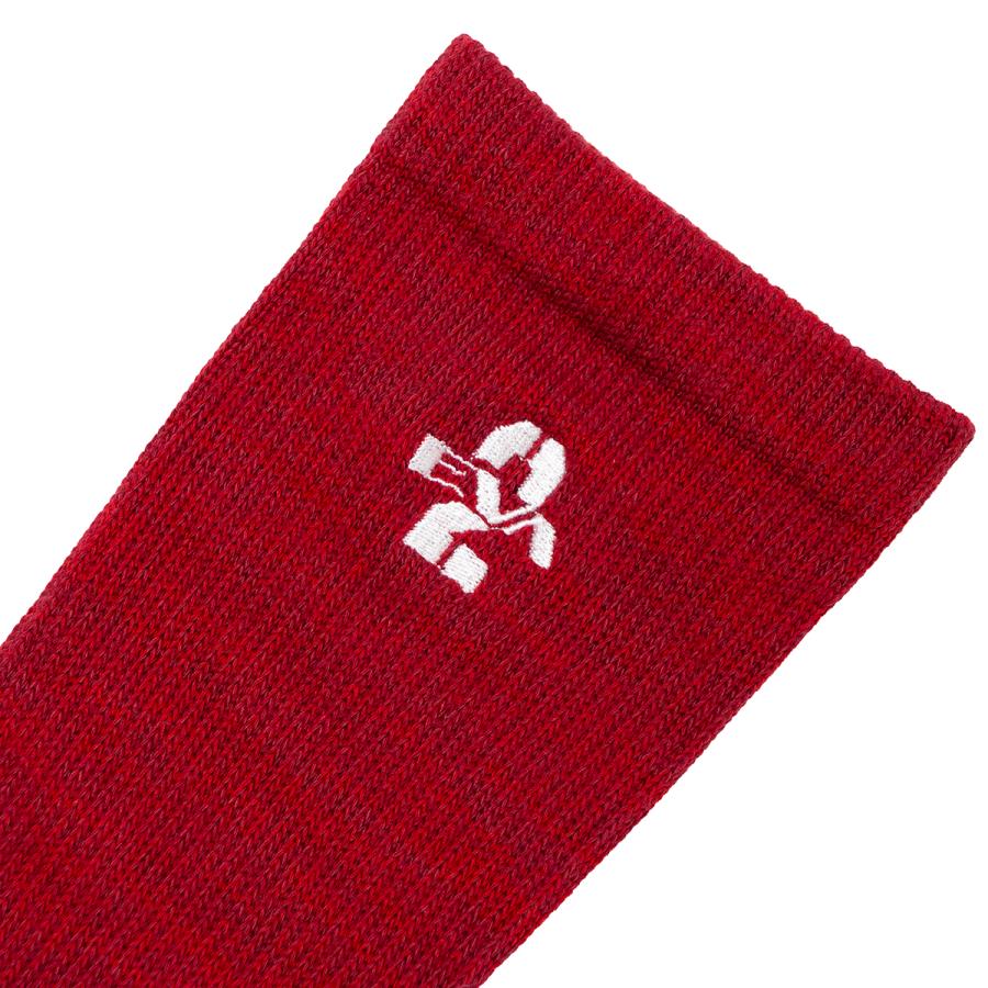 【ミズノ】エヴァンゲリオン 発熱素材ブレスサーモリブソックス/レッド（2号機）